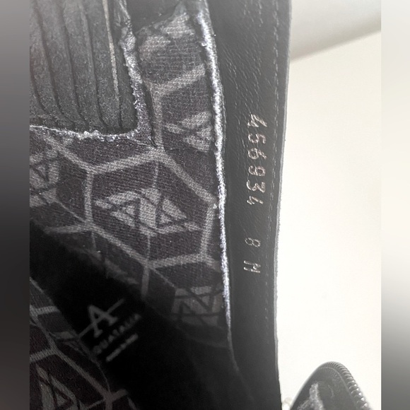 AQUATALIA “Myla” corduroy suede combat ankle boots black - Picture 10 of 12